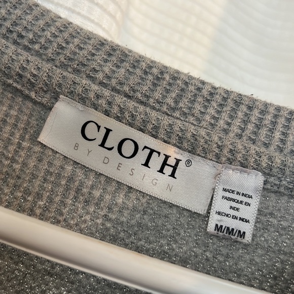 Waffle print cropped long sleeve - Picture 2 of 2